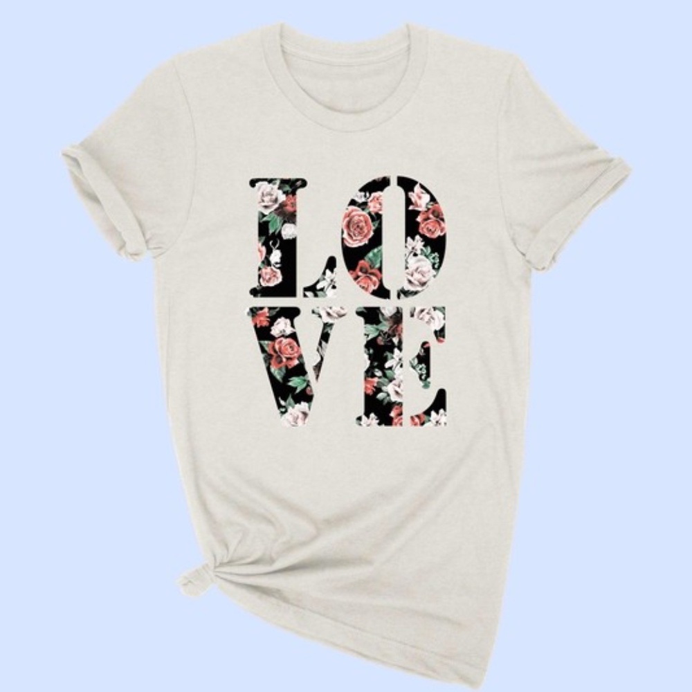 Floral Love 100% Cotton Tee